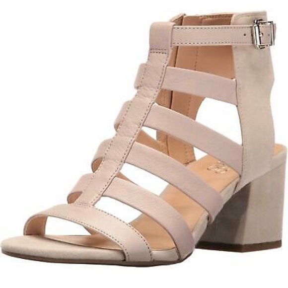 Franco Sarto NIB Taupe Mesa Strappy Sandals - Picture 2 of 7